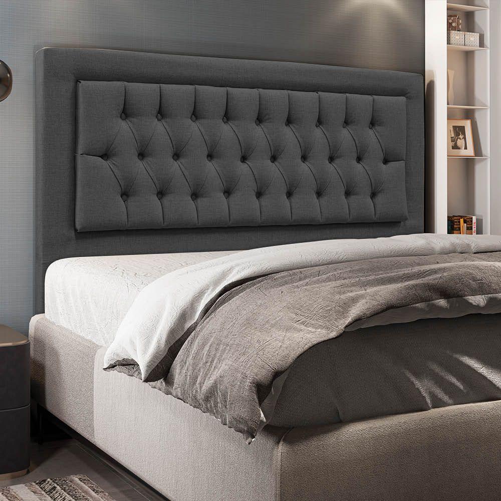 Cabeceira Queen 1,60m Maribor Linho - Pallazio Cor Grafite - 3