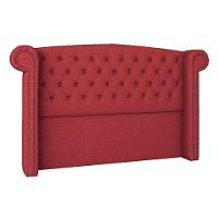 Cabeceira Casal Lyon P04 140 Cm Suede Vermelho Tca 53 - 1
