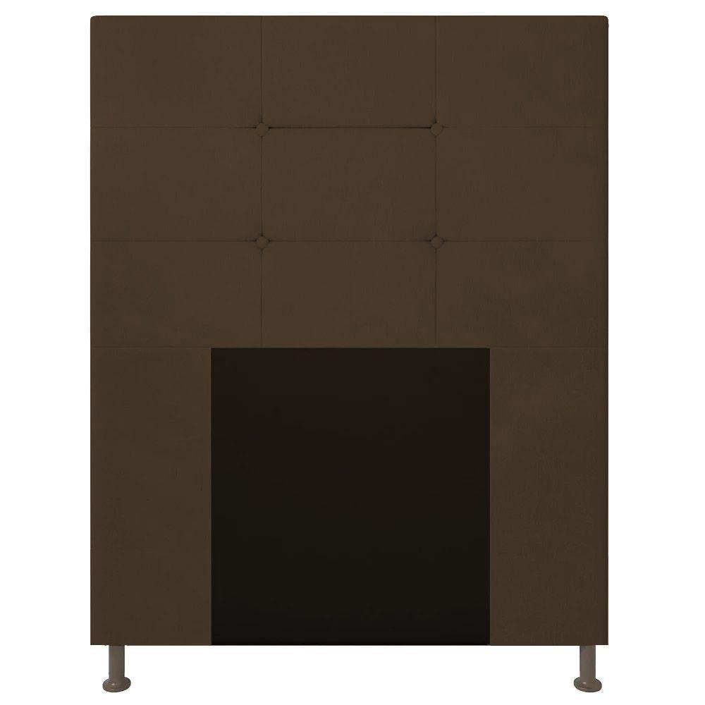 Cabeceira Solteiro 0,90m Zurique Suede Marrom - Pallazio - 1
