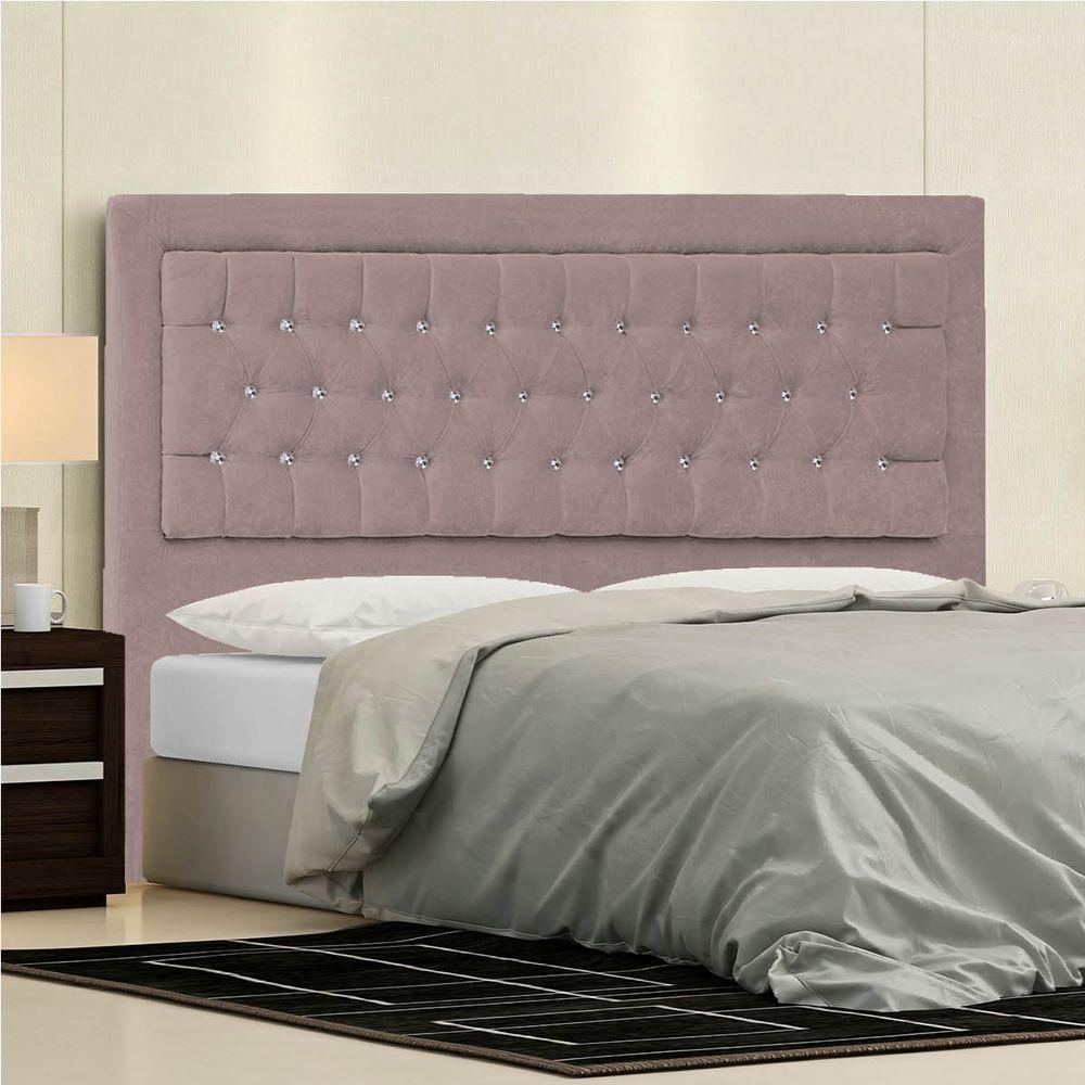 Cabeceira Queen Iasi P04 160 Cm Suede Rosê Tca 949 - 6