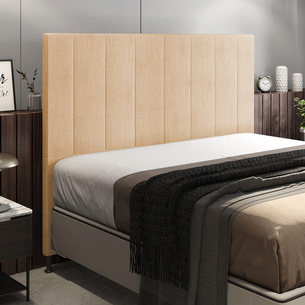 Cabeceira Casal 1,40m Munique Linho Bege - Pallazio - 3
