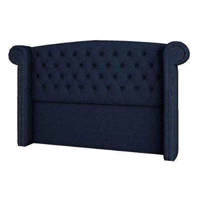 Cabeceira Casal Lyon P04 140 Cm Suede Azul Marinho Tca 948
