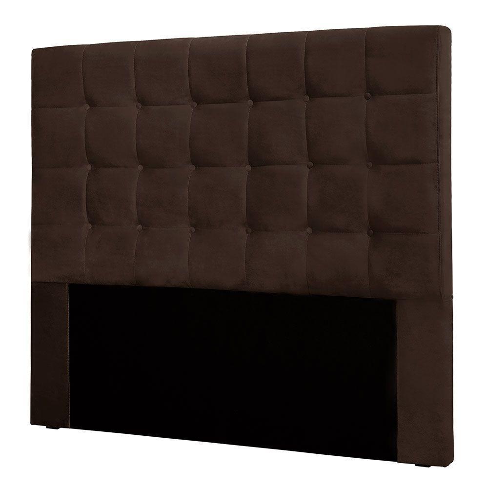 Cabeceira Queen 1,60m Santiago Suede - Pallazio Cor Marrom - 4