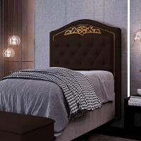 Cabeceira Cama Box Solteiro 90Cm Corano Marrom Escuro - 6