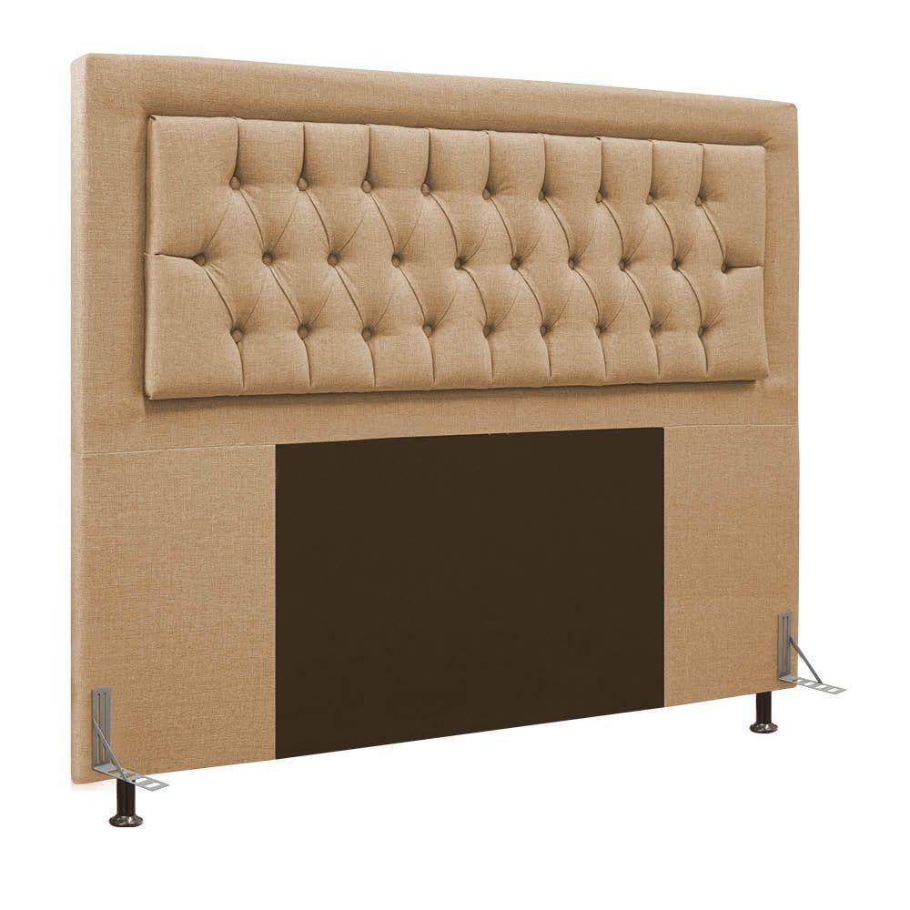 Cabeceira Queen 1,60m Maribor Linho - Pallazio Cor Bege - 1