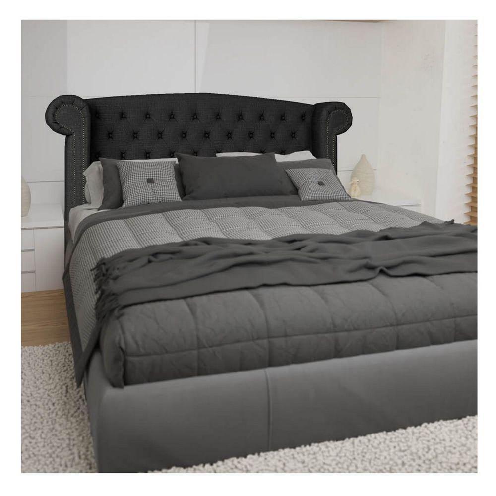 Cabeceira Queen Lyon P04 160 Cm Suede Preto Tca 944 - 6