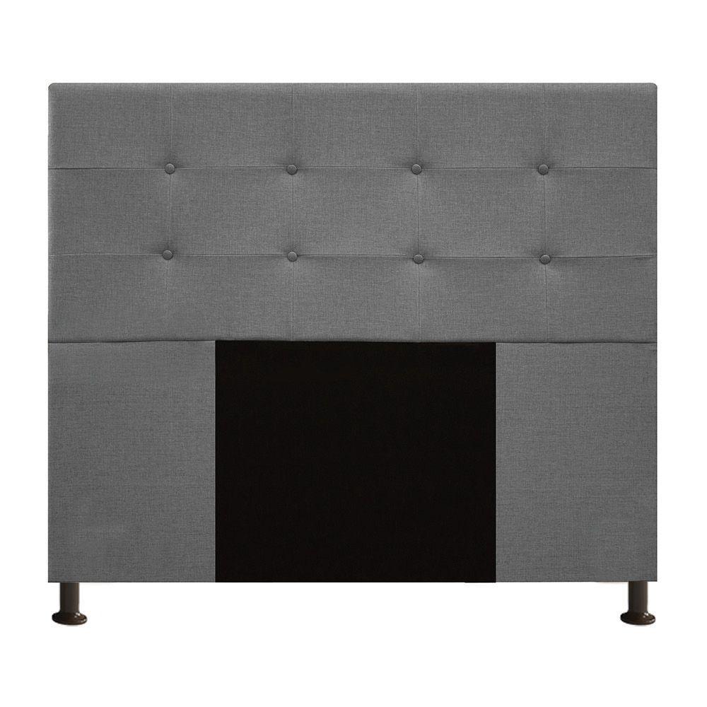 Cabeceira King 1,95m Zurique Linho - Pallazio Cor Cinza - 1