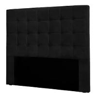 Cabeceira Queen 1,60m Santiago Suede Preto - Pallazio