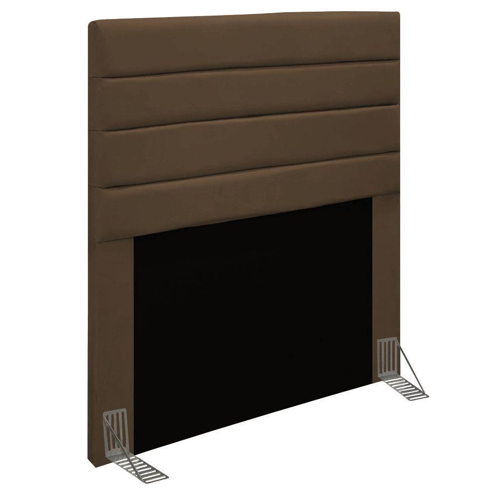 Cabeceira Solteiro 0,90m Friburgo Suede - Pallazio Cor Marrom - 1