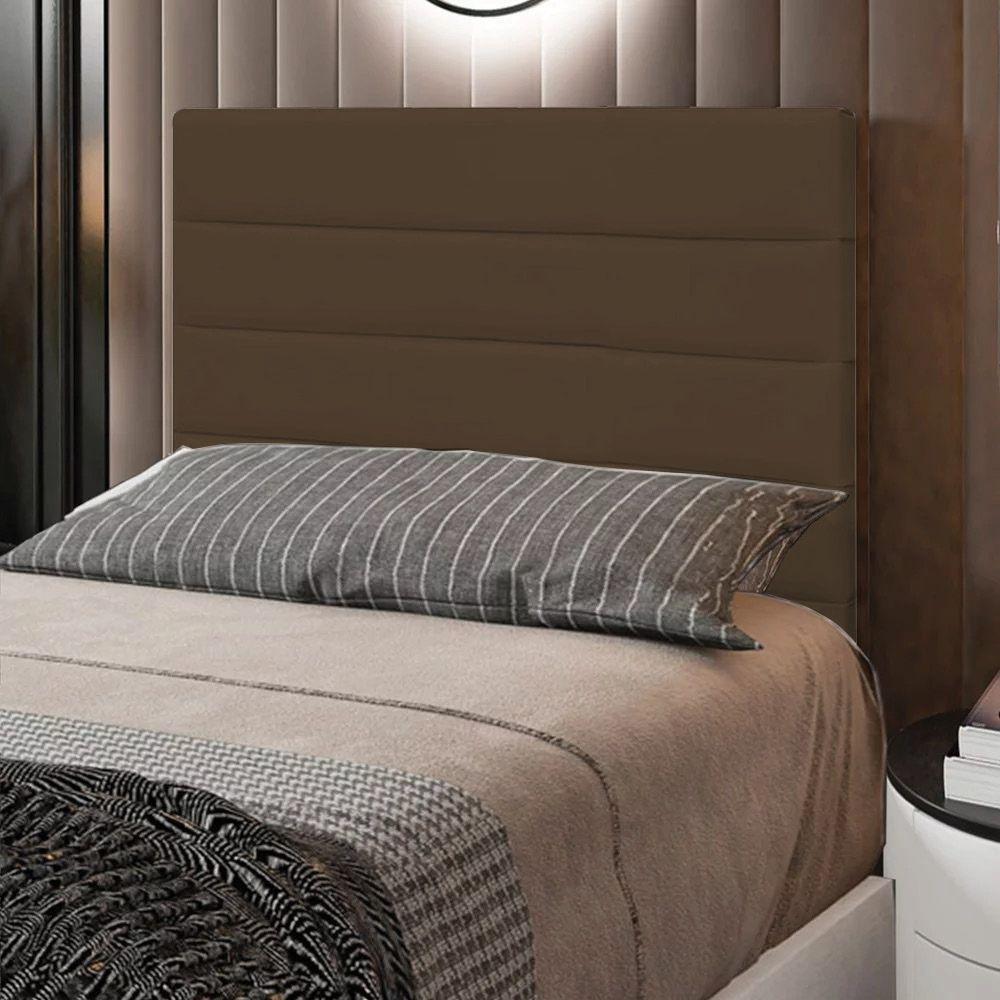 Cabeceira Solteiro 0,90m Friburgo Suede - Pallazio Cor Marrom - 3