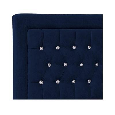 Cabeceira Queen Iasi P04 160 Cm Suede Azul Marinho Tca 948