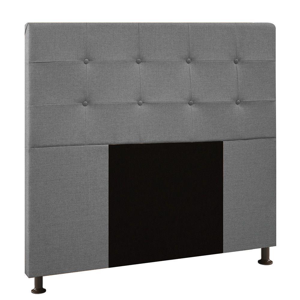 Cabeceira Solteiro 0,90m Zurique Linho - Pallazio Cor Cinza - 1