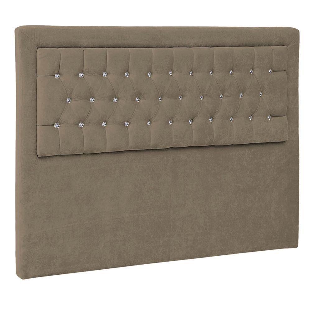 Cabeceira Casal Iasi P04 140 Cm Suede Marrom Claro Tca 945 - 1