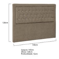 Cabeceira Casal Iasi P04 140 Cm Suede Marrom Claro Tca 945 - 5