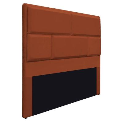 Cabeceira Queen Brick 160 Cm Cama Box Suede Terracota