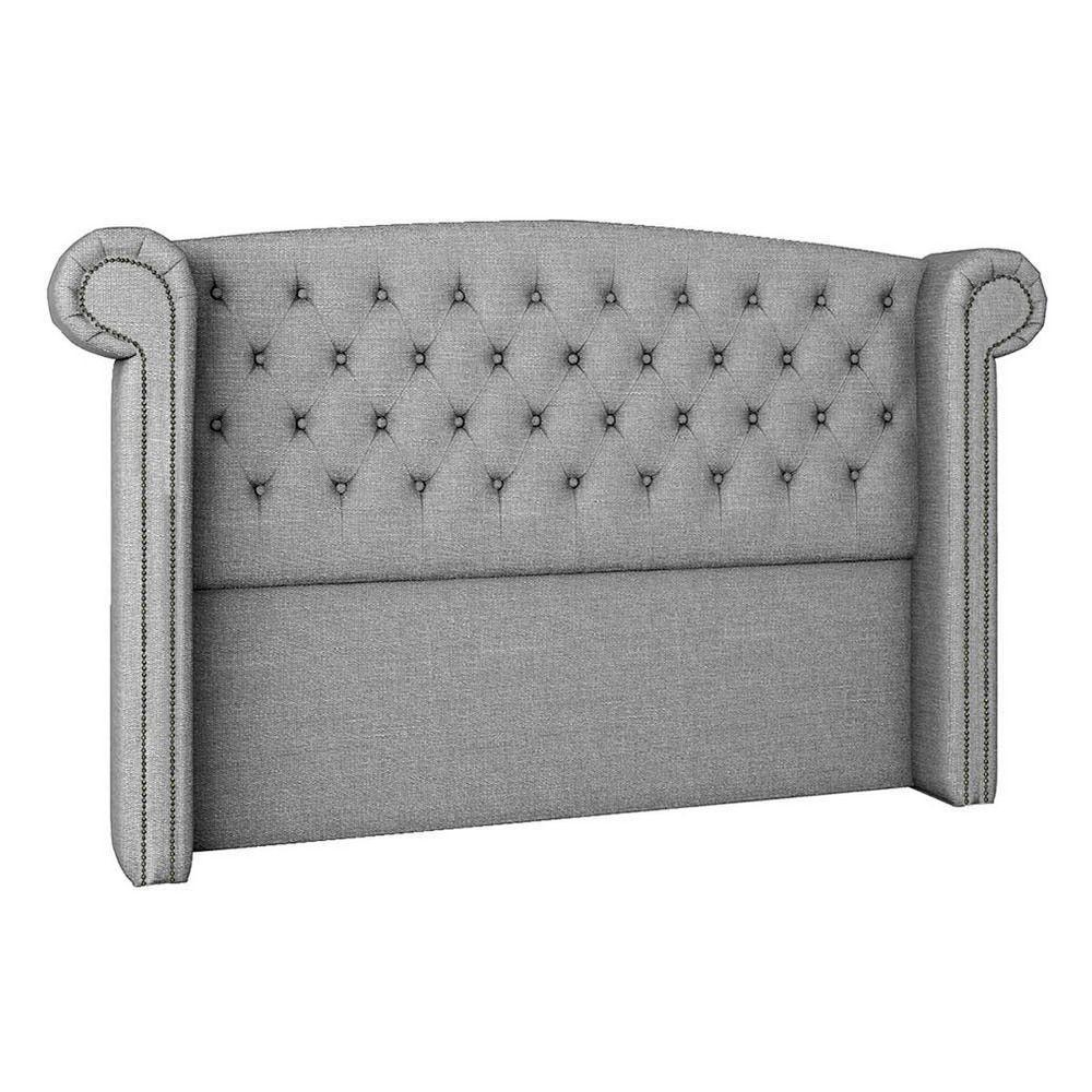 Cabeceira Casal Lyon P04 140 Cm Suede Cinza Tca 940 - 1