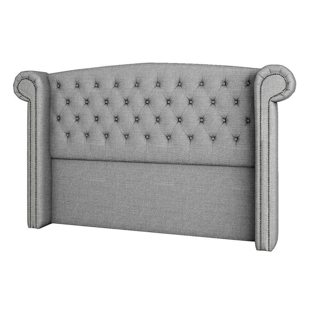 Cabeceira Casal Lyon P04 140 Cm Suede Cinza Tca 940 - 4