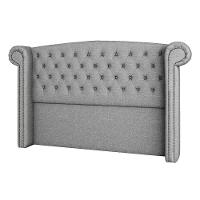 Cabeceira Casal Lyon P04 140 Cm Suede Cinza Tca 940