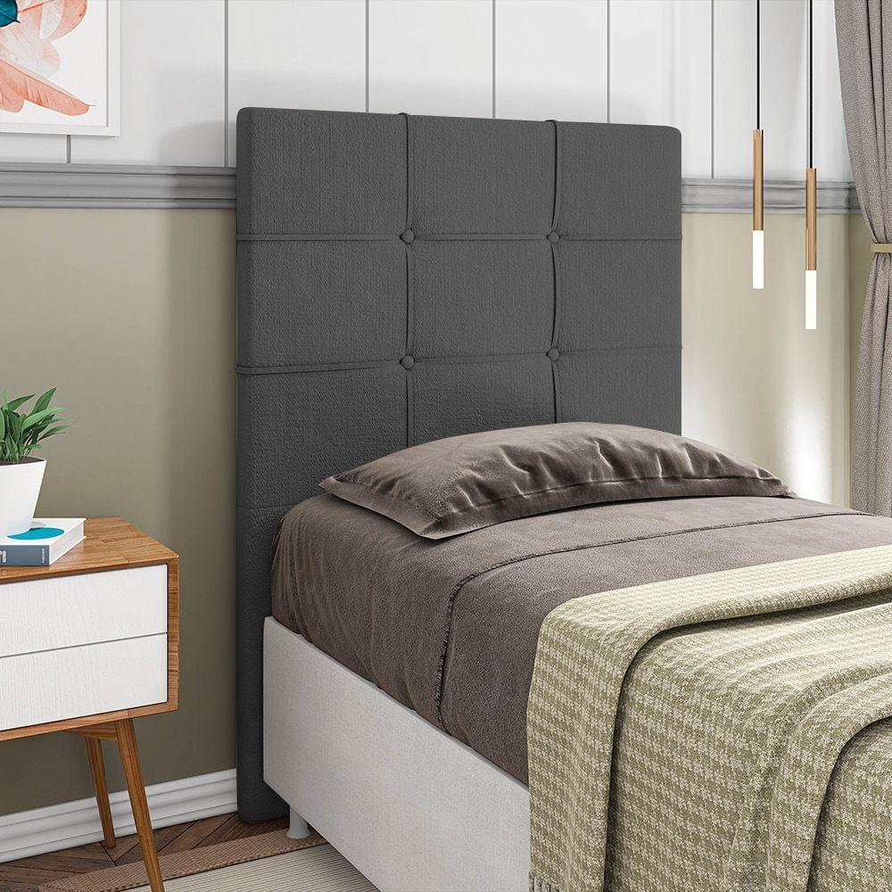 Cabeceira Solteiro 0,90m Moscou Linho Grafite - Pallazio - 3