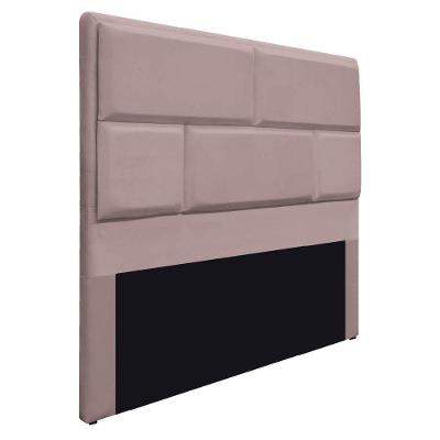 Cabeceira Solteiro Brick 90 Cm Cama Box Linho Rosê