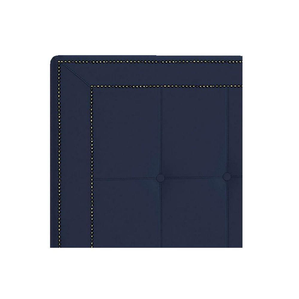 Cabeceira Solteiro Catania P04 90 Cm Suede Azul Marinho - 3