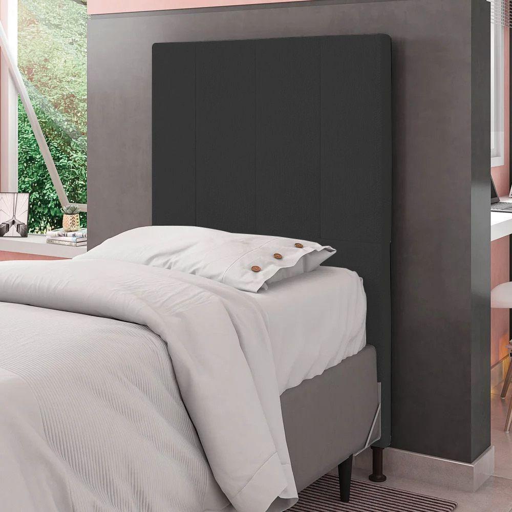Cabeceira Solteiro 0,90m Munique Corano - Pallazio Cor Preto - 3