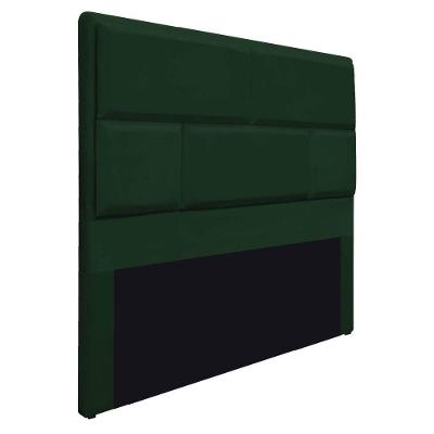 Cabeceira Queen Brick 160 Cm Cama Box Suede Verde