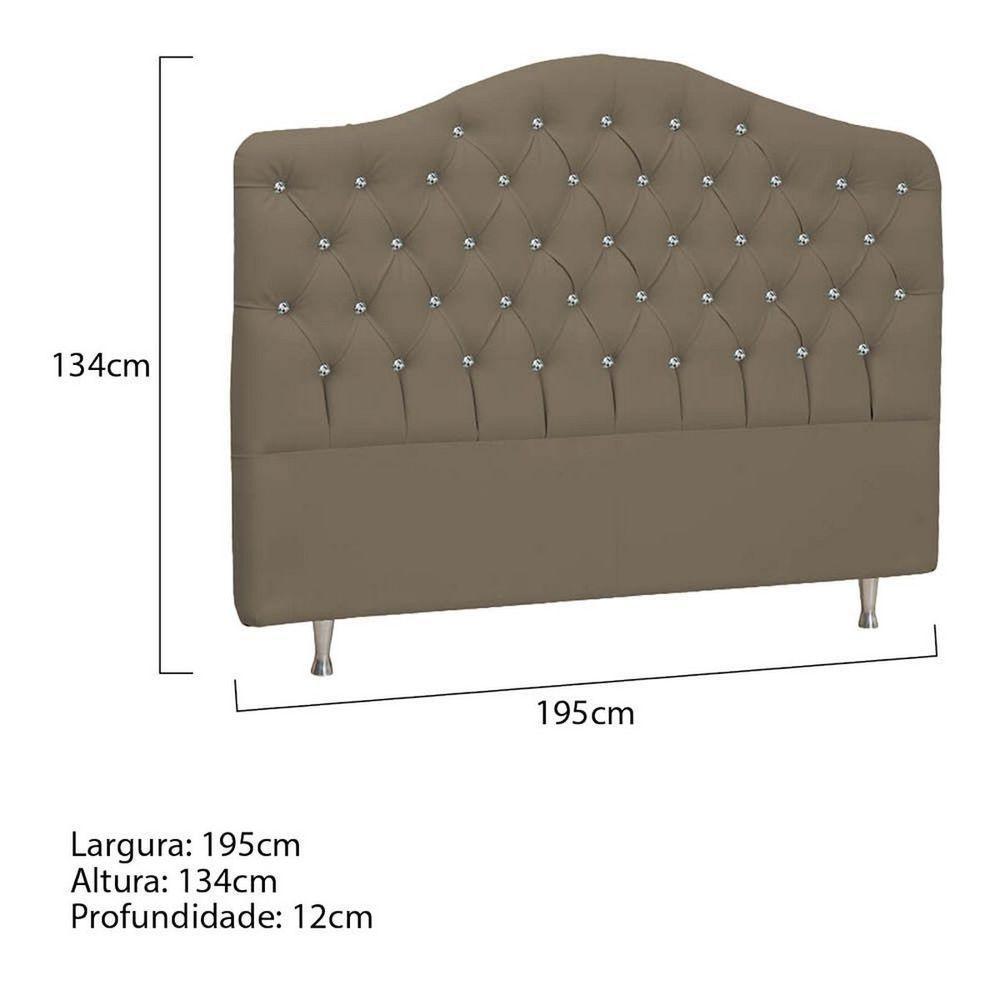 Cabeceira King P04 195 Cm Suede Marrom Claro Tca 945 - 5