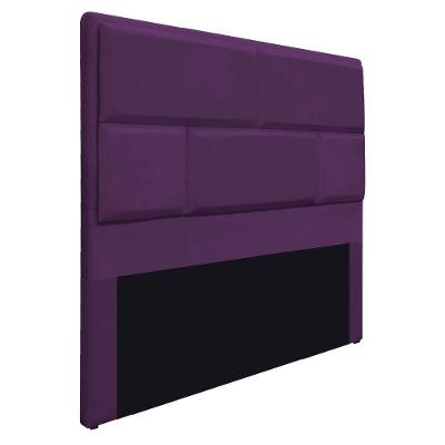 Cabeceira Queen Brick 160 Cm Cama Box Suede Roxo