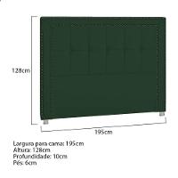 Cabeceira King Catania P04 195 Cm Suede Verde Tca 947 - 5