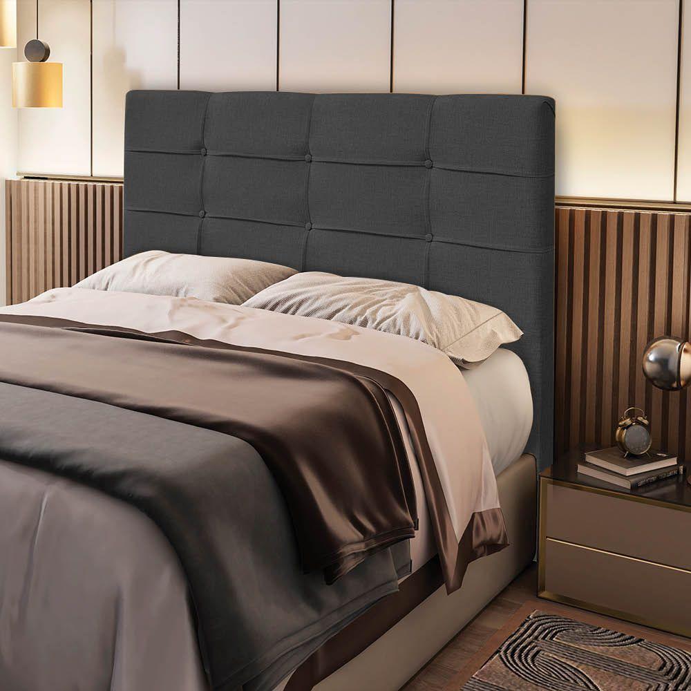 Cabeceira Queen 1,60m Moscou Linho - Pallazio Cor Grafite - 3