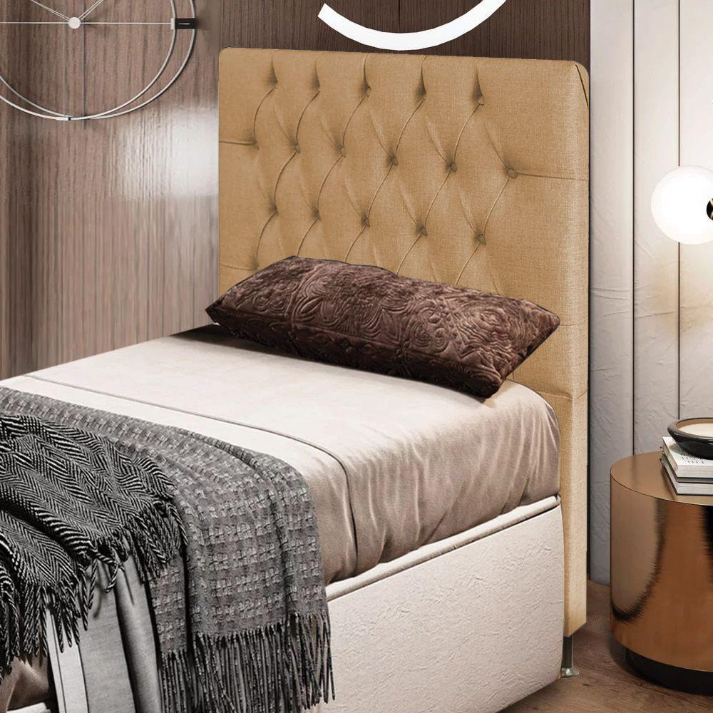 Cabeceira Solteiro 0,90m Amsterdã Linho Bege - Pallazio - 3