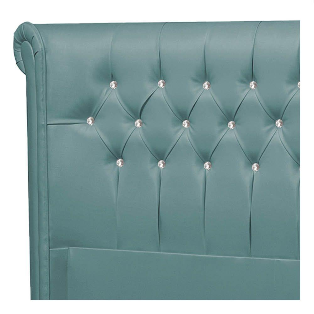 Cabeceira Solteiro Brescia P04 100 Cm Suede Turquesa - 2