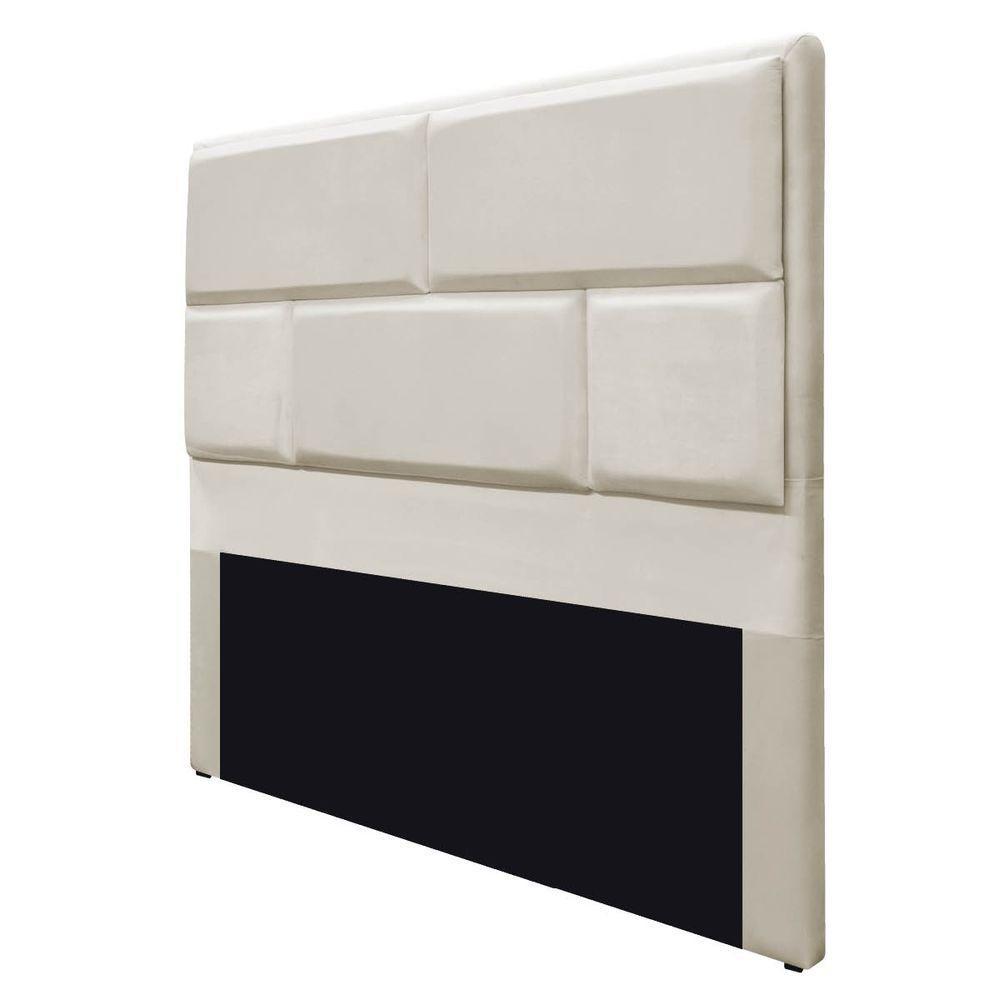 Cabeceira Queen Brick 160 Cm Cama Box Linho Bege - 5