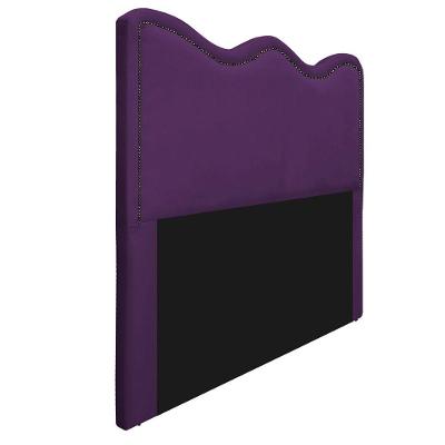 Cabeceira Queen Bari 160 Cm Cama Box Suede Roxo