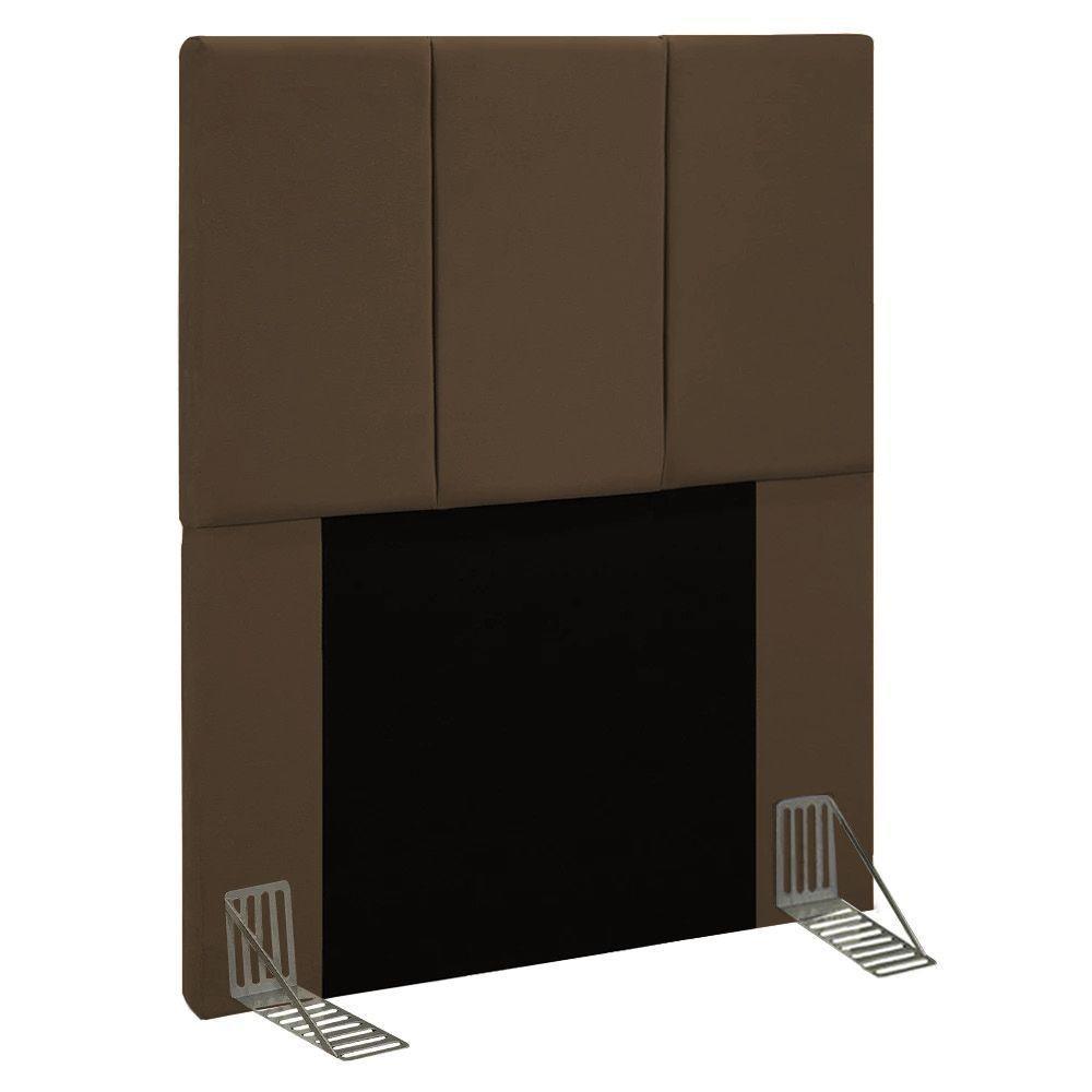 Cabeceira Solteiro 0,90m Genebra Suede - Pallazio Cor Marrom - 1