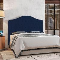 Cabeceira Solteiro ághata P04 90 Cm Suede Azul Marinho - 6