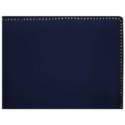 Cabeceira Casal Bali 140 Cm Cama Box Suede Azul Marinho