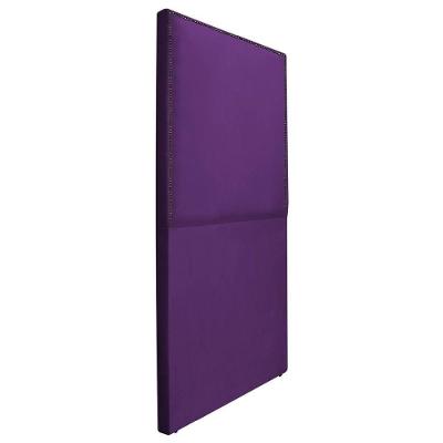 Cabeceira Solteiro Bali 90 Cm Cama Box Suede Roxo