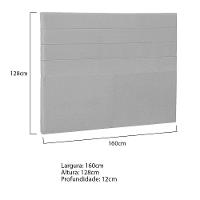 Cabeceira Queen Porto P04 160 Cm Suede Cinza Tca 940 - 8