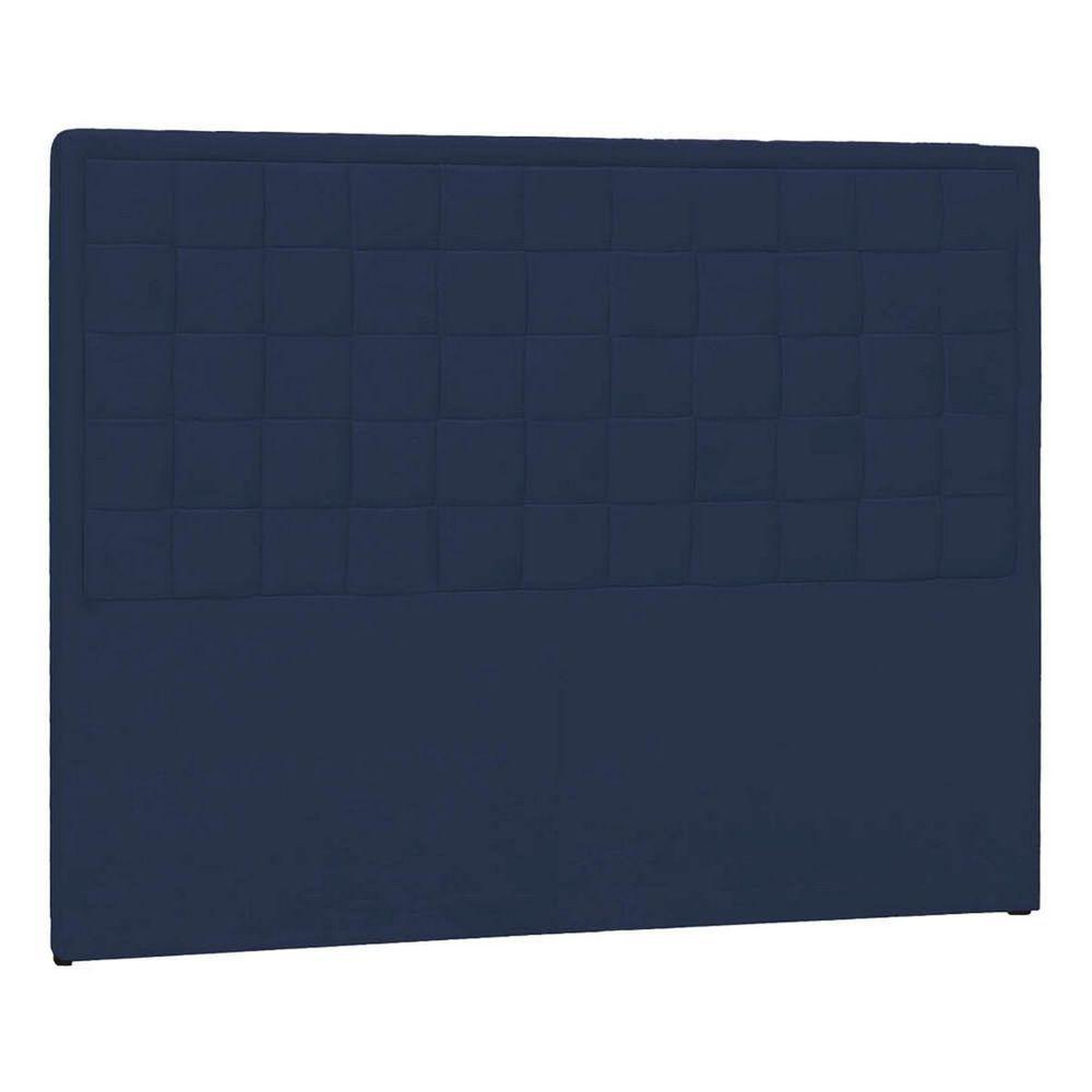 Cabeceira Queen Palermo P04 160 Cm Suede Azul Marinho - 1