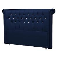 Cabeceira King Brescia P04 195 Cm Suede Azul Marinho Tca 948