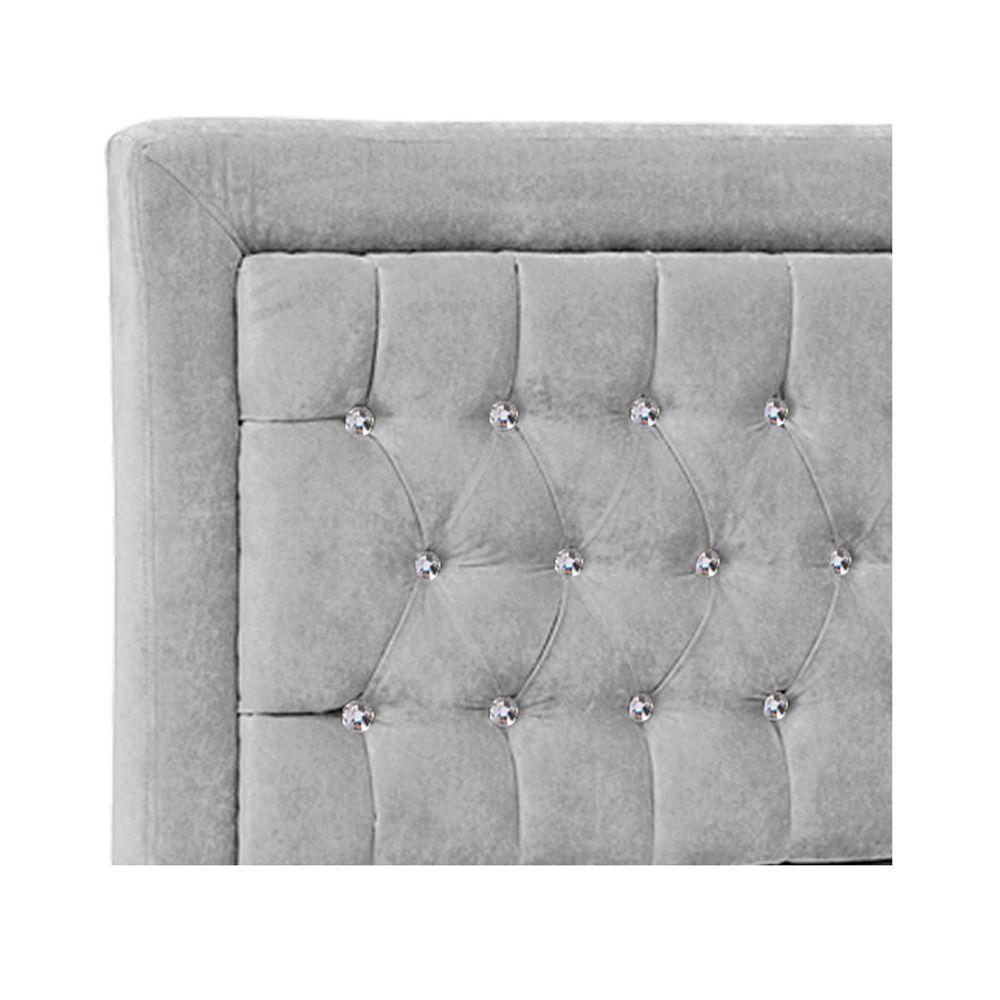 Cabeceira Queen Iasi P04 160 Cm Suede Cinza Tca 940 - 3