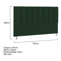 Cabeceira King Hannover P04 195 Cm Suede Verde Tca 947