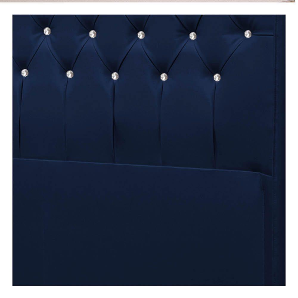 Cabeceira Queen Brescia P04 160 Cm Suede Azul Marinho - 2