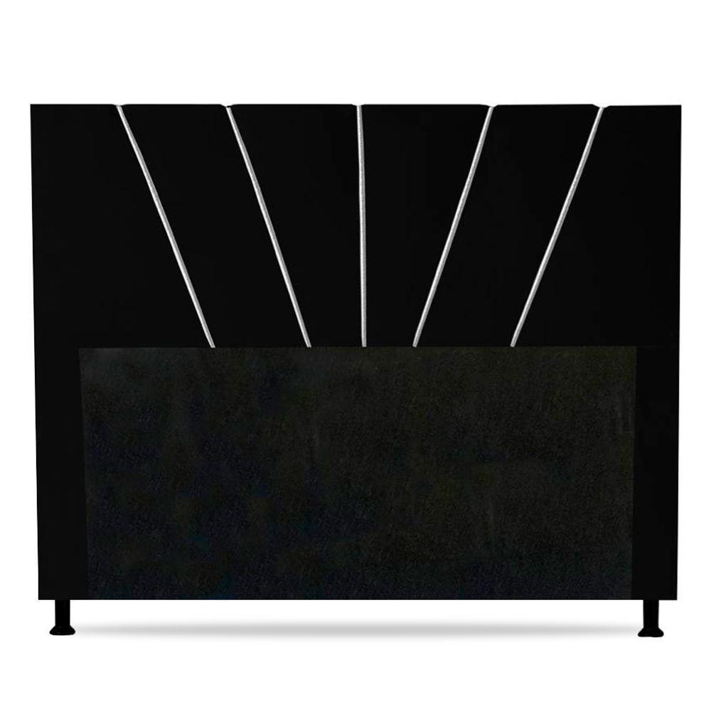 Cabeceira Cama Box Casal King Size Dallas 195Cm Preto - 1
