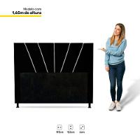 Cabeceira Cama Box Casal King Size Dallas 195Cm Preto - 2