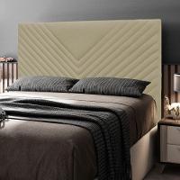 Cabeceira Cama Box Casal King Size Viena 195Cm Bege - 6