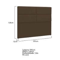 Cabeceira King Berlim P04 195 Cm Suede Marrom Tca 942 - 5