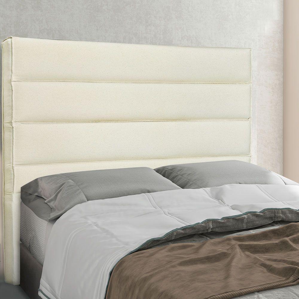 Cabeceira King 1,95M La Italiana Linho Rústico Natural - 4